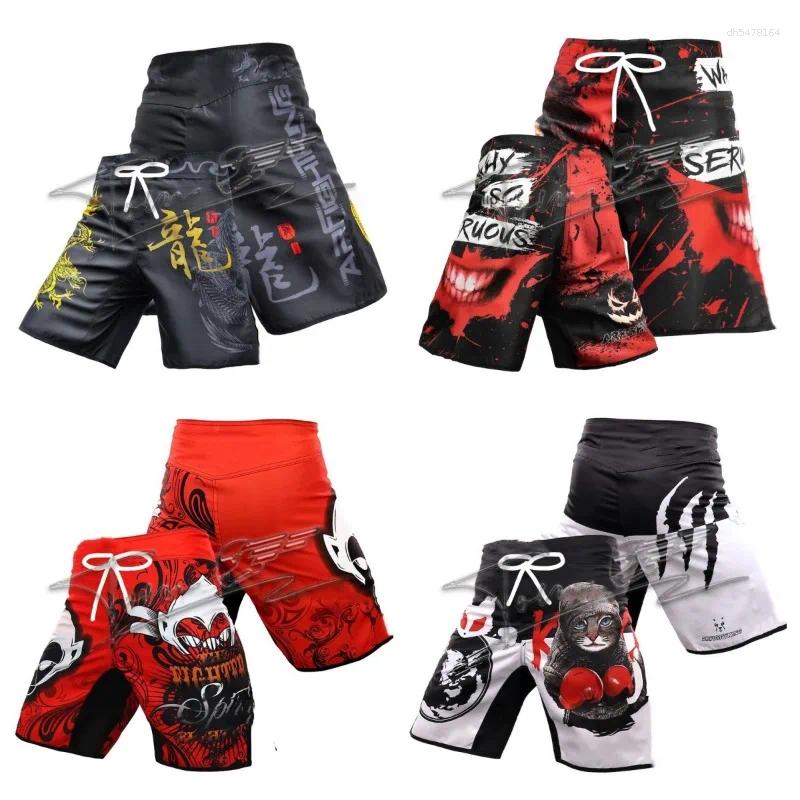 Men's Shorts MMA Dargon Tiger Muay Thai Pants Fight Martial Arts BJJ Grappling Kickboxing Cage Fighting Boxing Trunks