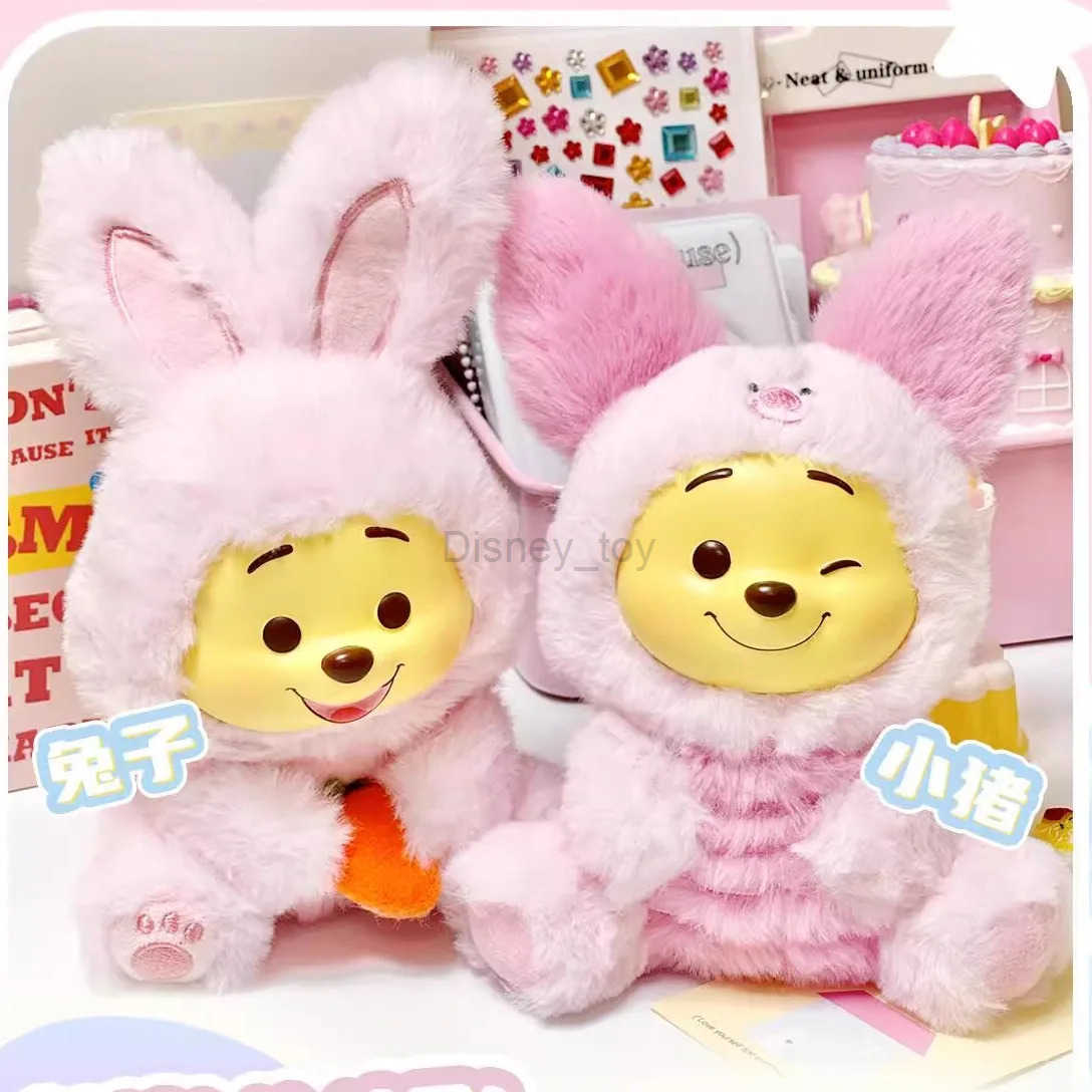 In Stock Disney Pooh Bear Pendant Blind Box Series Naughty Party Vinyl ChildrenS Toy Cute Model Birthday Gift Ornament Collect Y250613