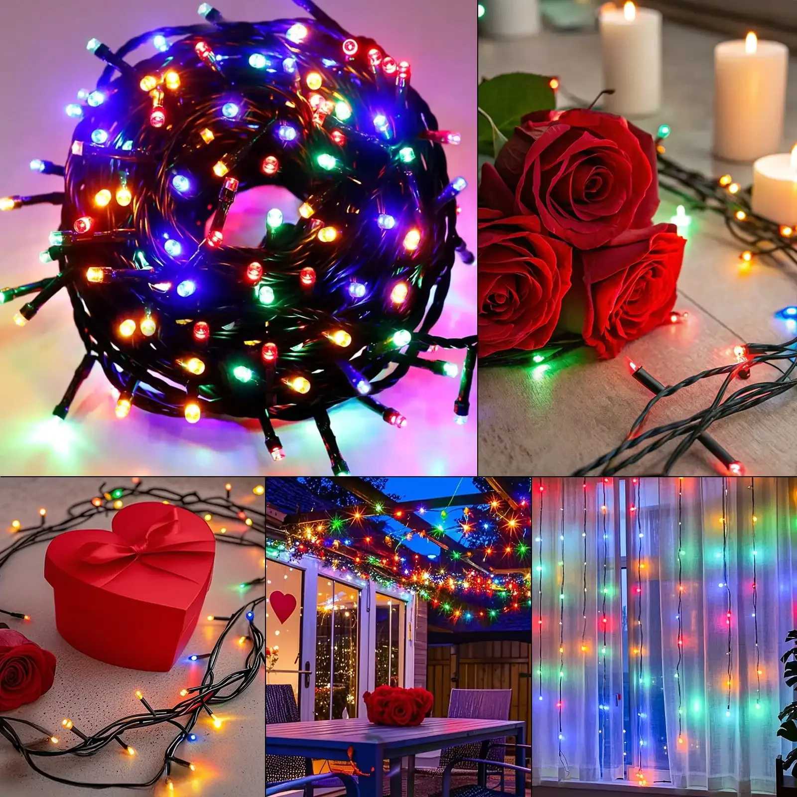 200 LED String Lights Indoor Outdoor 66FT Plug-in Fairy Light for Bedroom Wedding Party Valentine Decoration XJ250612