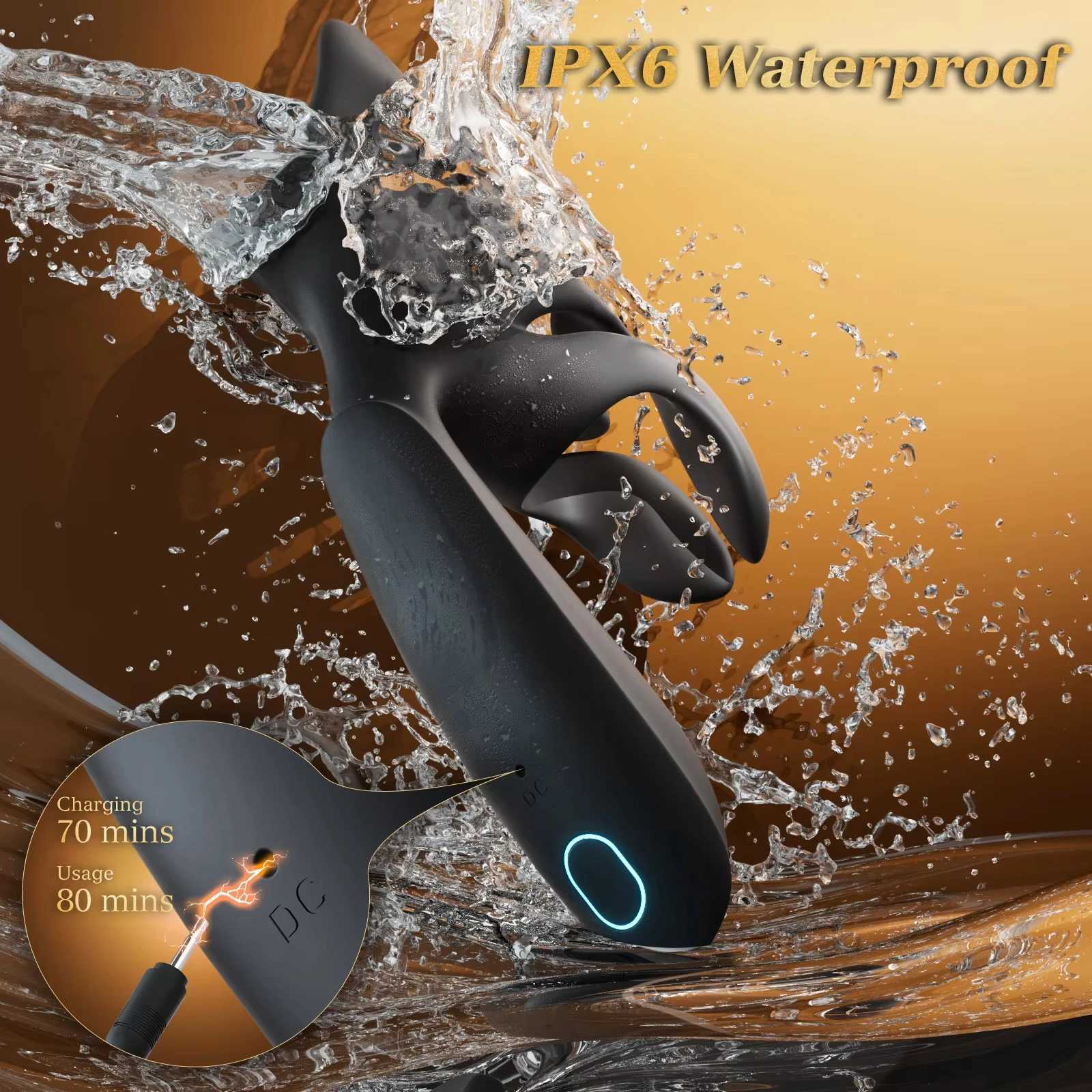 Masturbator for Men Penis Training Vibrator Glans Stimulator Massager Lasting Delay Endurance Adult Sex Toys For Men 18XJ250613