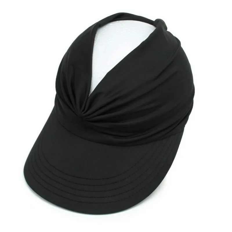 Adjustable Fashion Hat Womens Anti-UV Wide Brim Visor Outdoor Exercise Hat Travel Caps Ice Silk Beach Summer Sun Protection Hats U250613