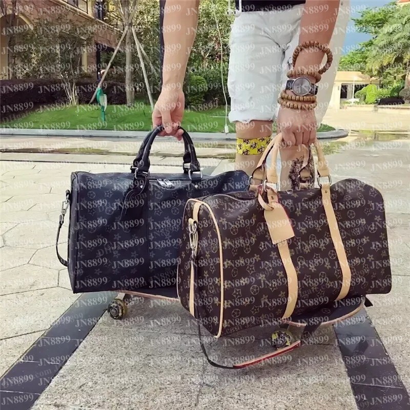 High Quality Designer Bag Duffel Bag Men Women Fashion Travel Bag Large Capacity Zipper canvas leather handbags shoulder crossbody travel bags Classic Purse 54CM