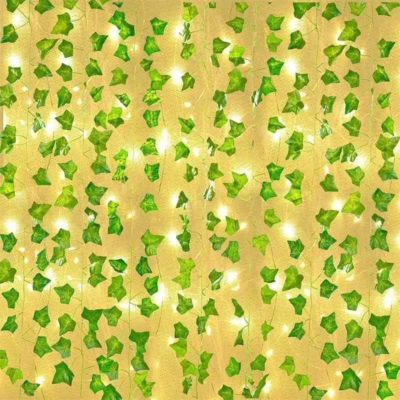 Artificial Greenery Flower Fairy String Light Battery Operated Light Indoor Garland for Bedroom Curtain Dorm Wedding DecorXJ250612