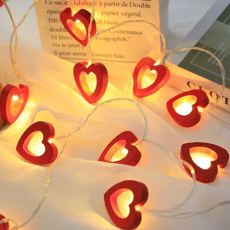 LED Light String Fairy Peach Heart Garland Lamp Bedroom Garden Holiday Happy Birthday Wedding Party Decoration Lights StringXJ250612