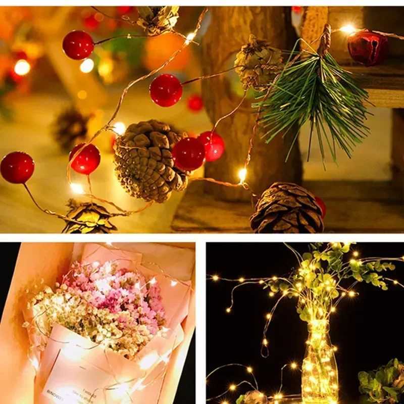 LED Solar Light Outdoor Garden Fairy String Light LED Twinkle Waterproof Lamp for Camping Patio Wedding Party 6m/12m/23m/33m XJ250612