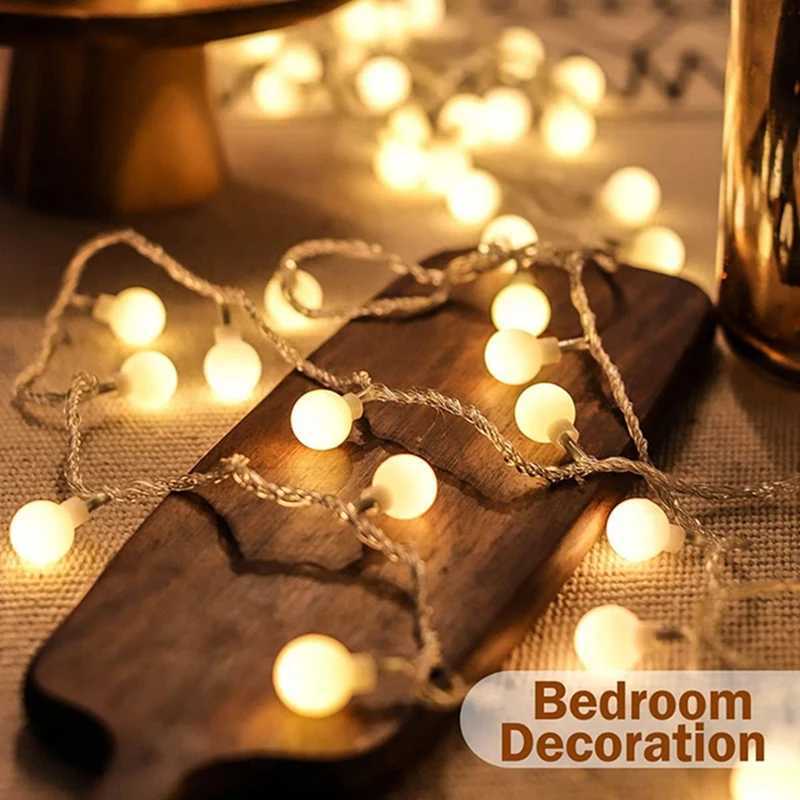 1Pack 10/20/40/80 LED Globe String Lights Battery/USB Operated Fairy Light Waterproof For Garden Christmas Wedding Party Decoration XJ250612