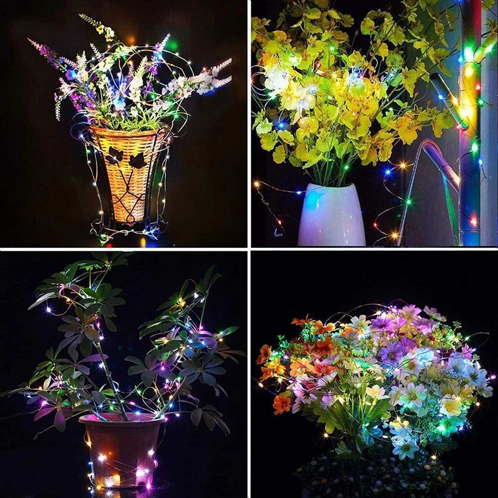 20m 200 LED Fairy Light Battery Powered Multi-color Copper Line Light Suitable for Bedroom Christmas Party Decoration XJ250612