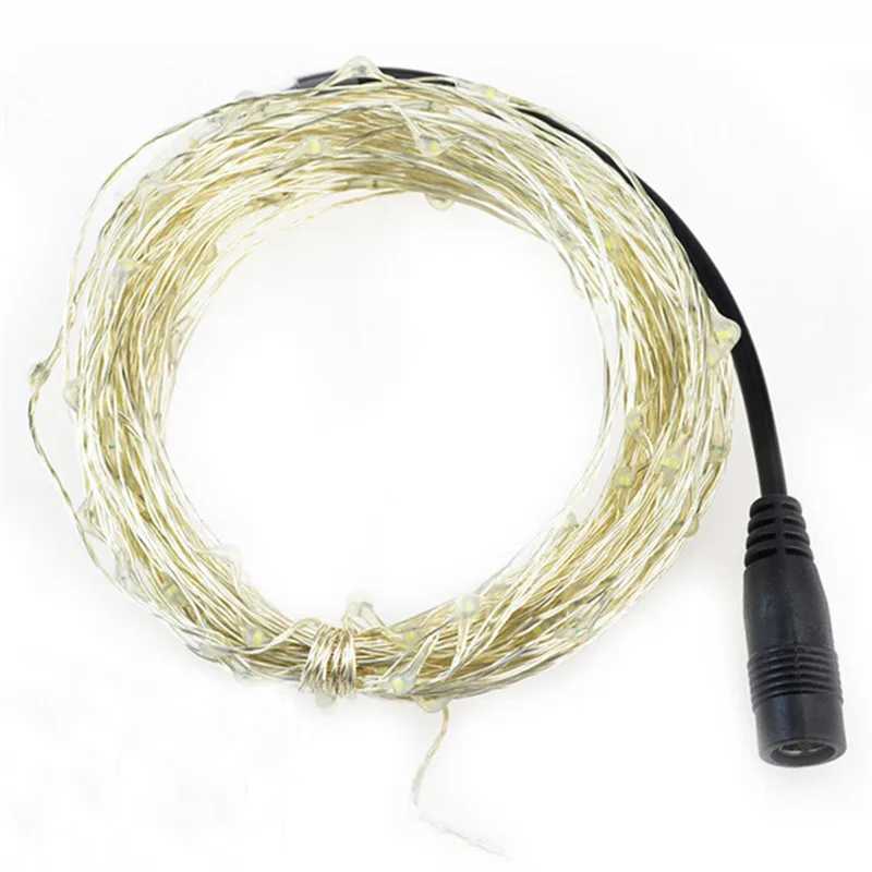 33ft/10m Copper Wire LED String Lights 100 LEDs Cool Warm White Blue Fairy String For Christmas Wedding Party Decorations DC 12V XJ250612