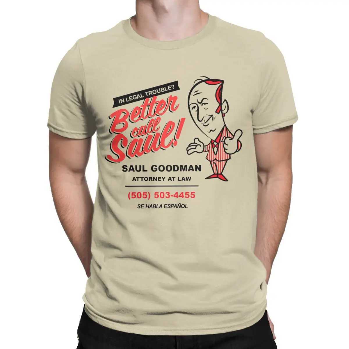 Better Call Saul Goodman T Shirt Men Pure Cotton Vintage T-Shirt Round Neck Tee Shirt Short Sleeve Tops Gift Idea X250613
