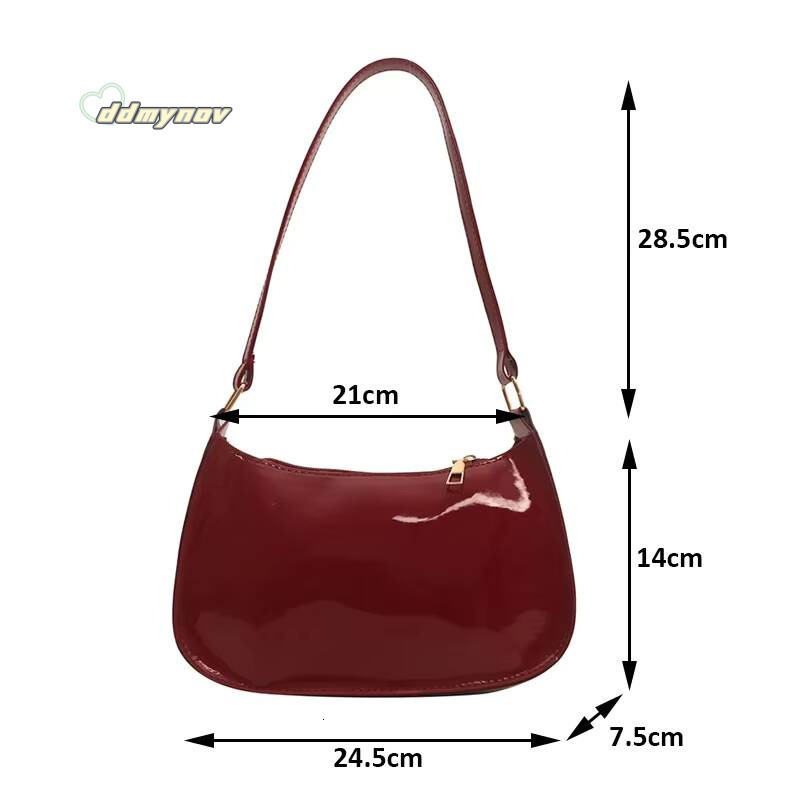 Retro Solid Color PU Leather Shoulder Underarm Bag Women's Fashion Handbags Casual Purses and Handbag Ladies Hand Bags ddmynov