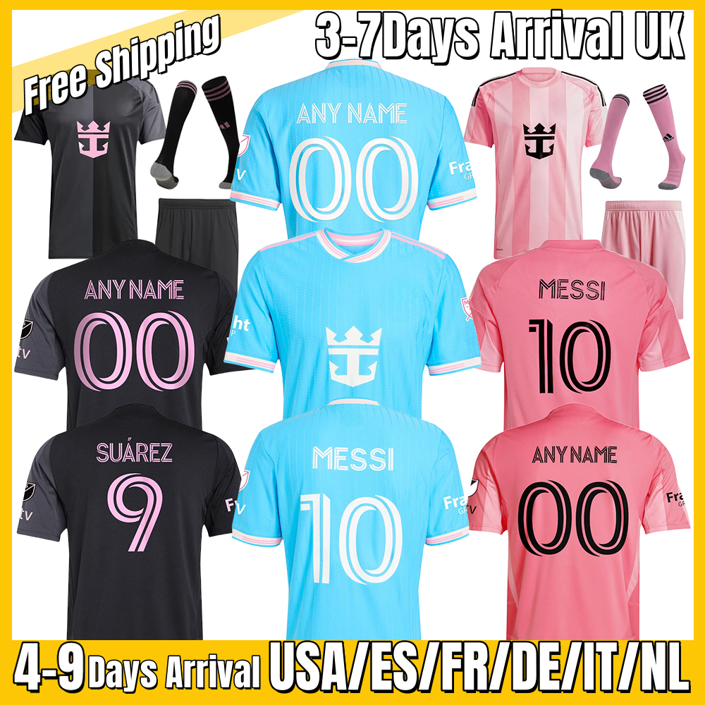 xxxl 4xl 25 26 Men's InterS MessiS Miami CF Soccer Jerseys ANY NAME Lionel Fans Men Kids Inters Miamis FC Shirts maimi SUAREZ Football Jersey shirt Kit Free shipping S-4XL