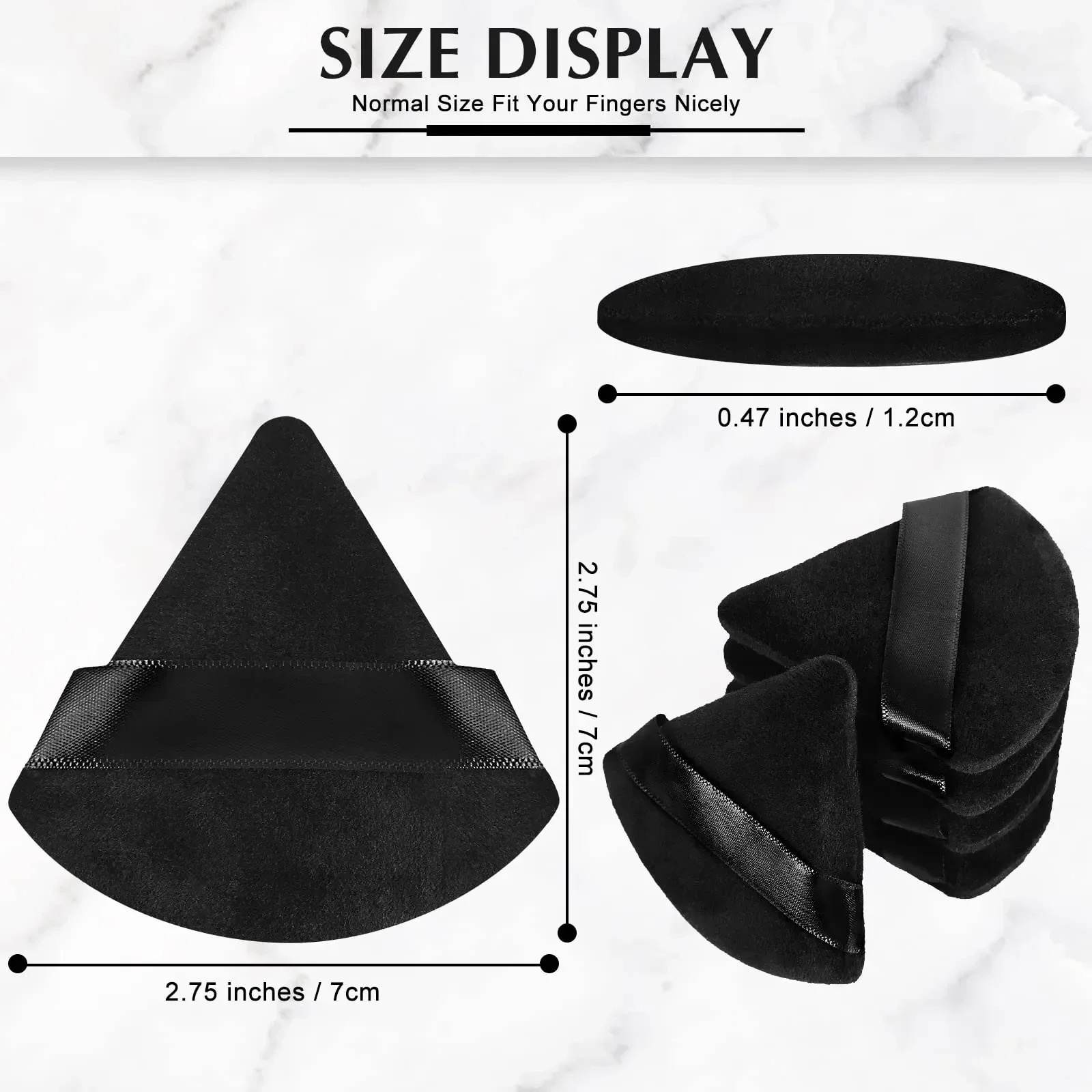 10/20Pcs Triangle Velvet Powder Puff Pizza Flours Mini Face Makeup Sponge Cosmetics Washable Lightweight Makeup Tool 250610