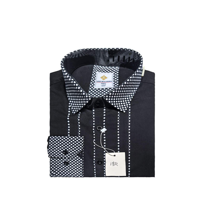 mens spliced contrasting cotton shirt 100 pure allcotton fabric with trendy design