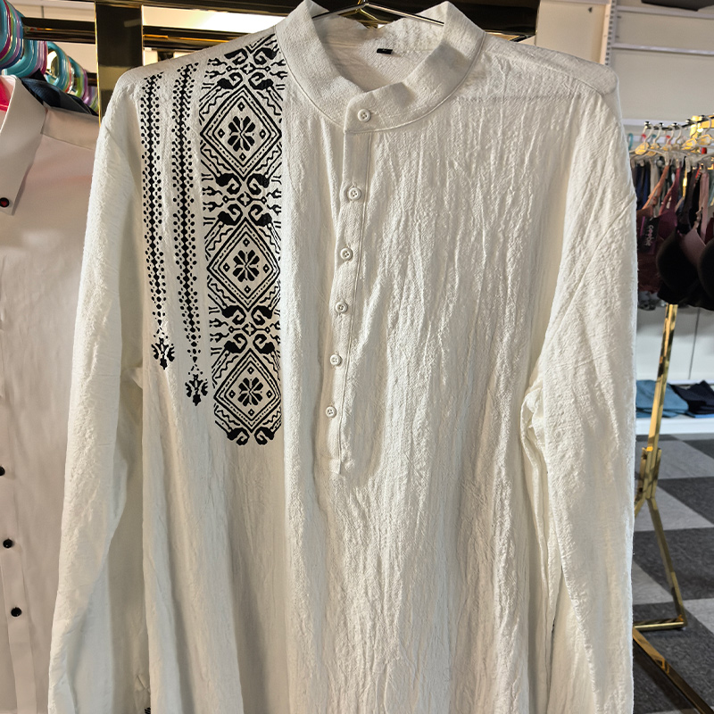 Classic Retro Cotton Shirt Tough Fabric Ideal For Everyday American Fashion