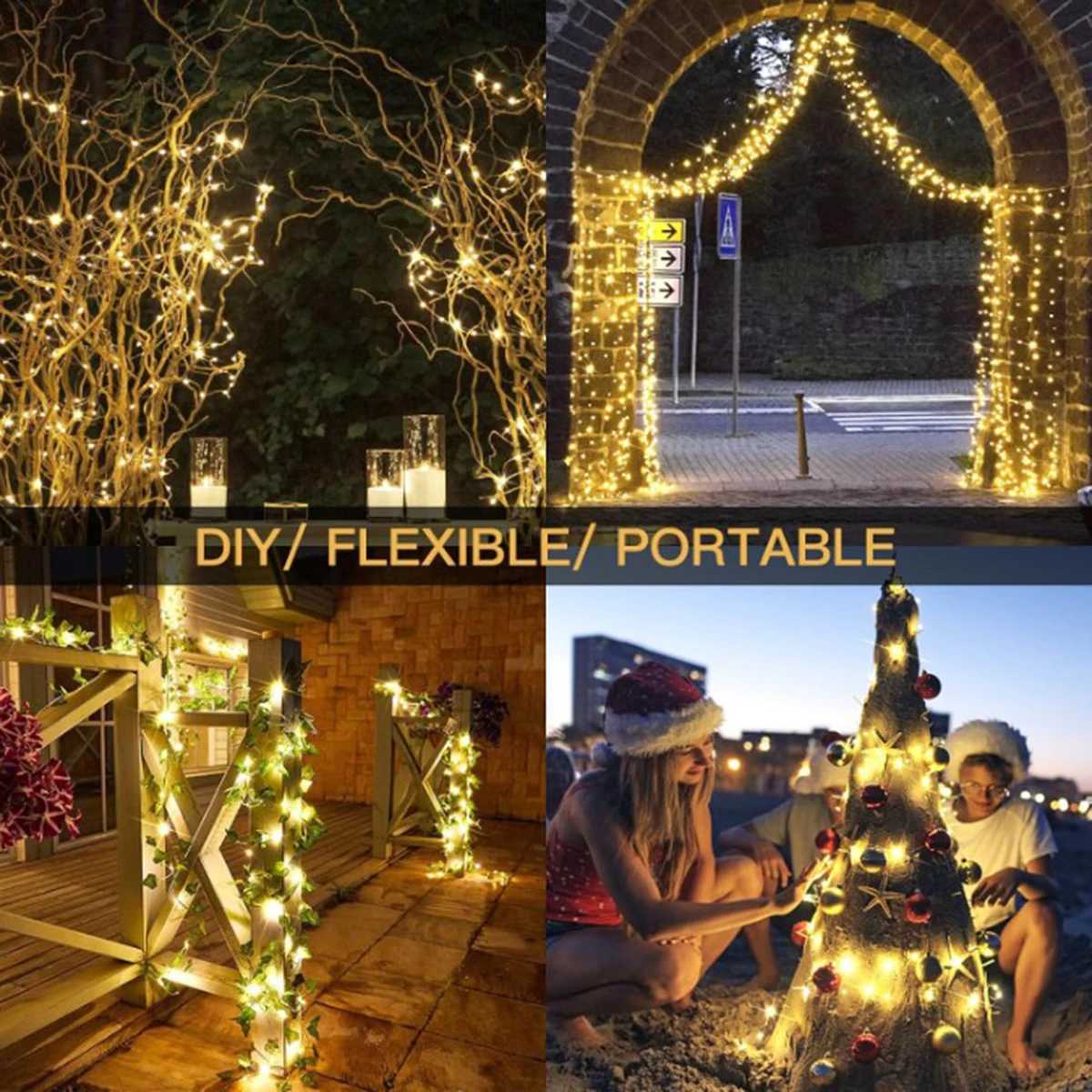 LED String Light Christmas Fairy Light USB Battery Remote Garland Copper Wire LED Lamp for Wedding Party Decoration 10M 20M XJ250612