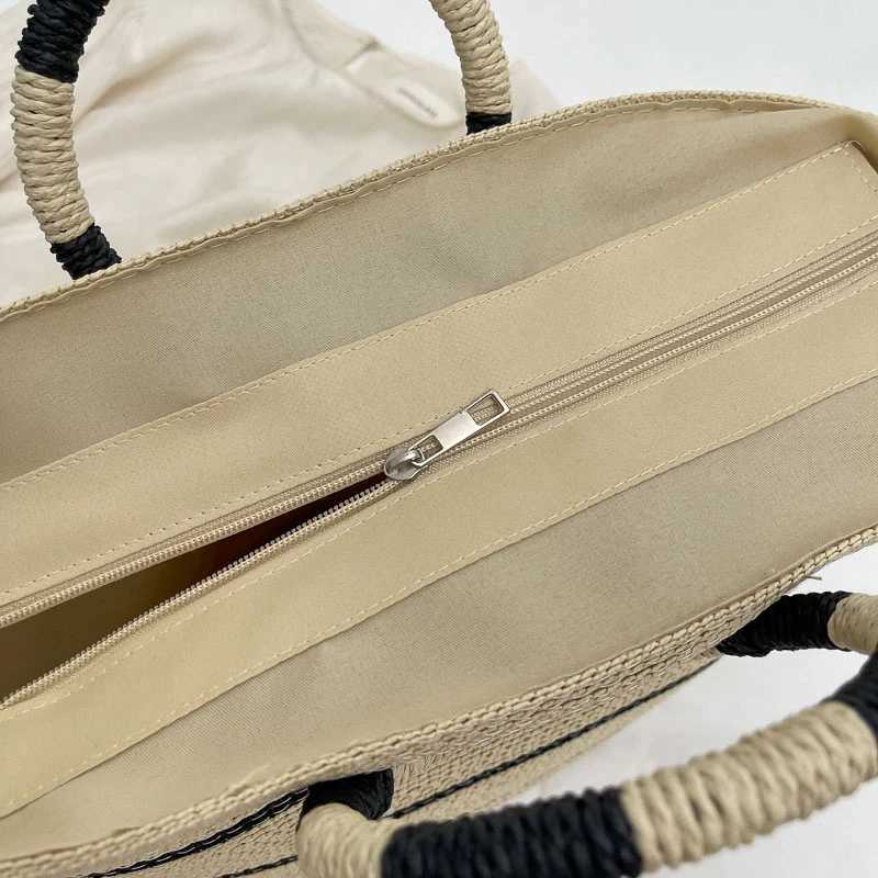 Fashion Handmade Woven Straw Handbag Summer Shoulder Bag Large Beach Bag Women Luxury Handbags Women Bags Designer Big Bag Z250613