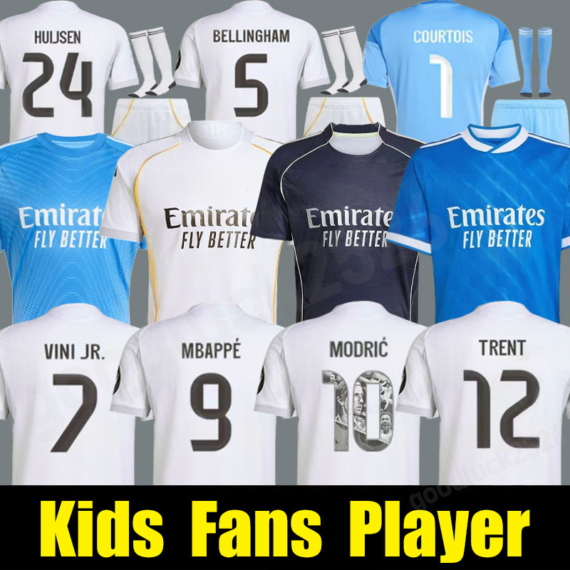25 26 MBAPPE BELLINGHAM Rea and MadridS Soccer Jerseys 2024 2025 VINI JR RODRGO MODRIC VALVERDE ENDRICCK Football Shirt men kids kit CAMAVINGA ARDA GULER
