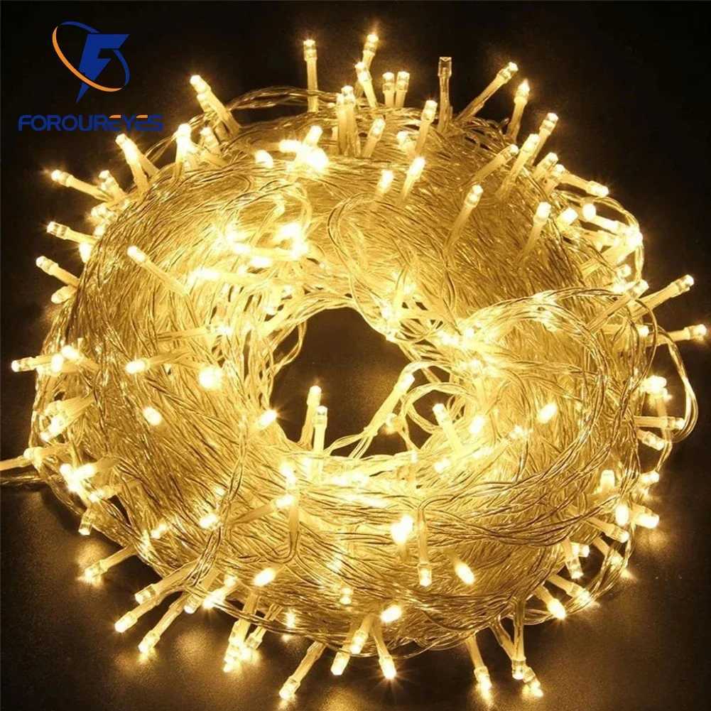 Christmas Decorations Lights 220V 10M 20M 30M 50M 100M 8 Modes For Wedding Party Holiday LED String Fairy Lights XJ250612