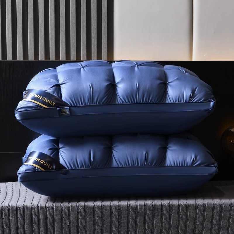 Five-Star Hotel Pillow 48x74cm Pillow Core Pair for Home Deep Sleep Neck Protection Pillow Non-Collapse High Pillow 241107