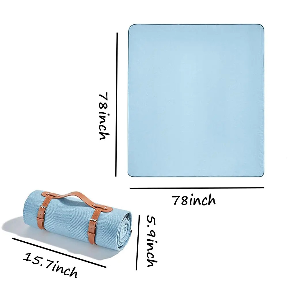 Picnic Outdoor Blankets Extra Large Waterproof Portable Camping Blanket with Carry Strap 3-Layer Beach Blanket Machine Washabl 250613