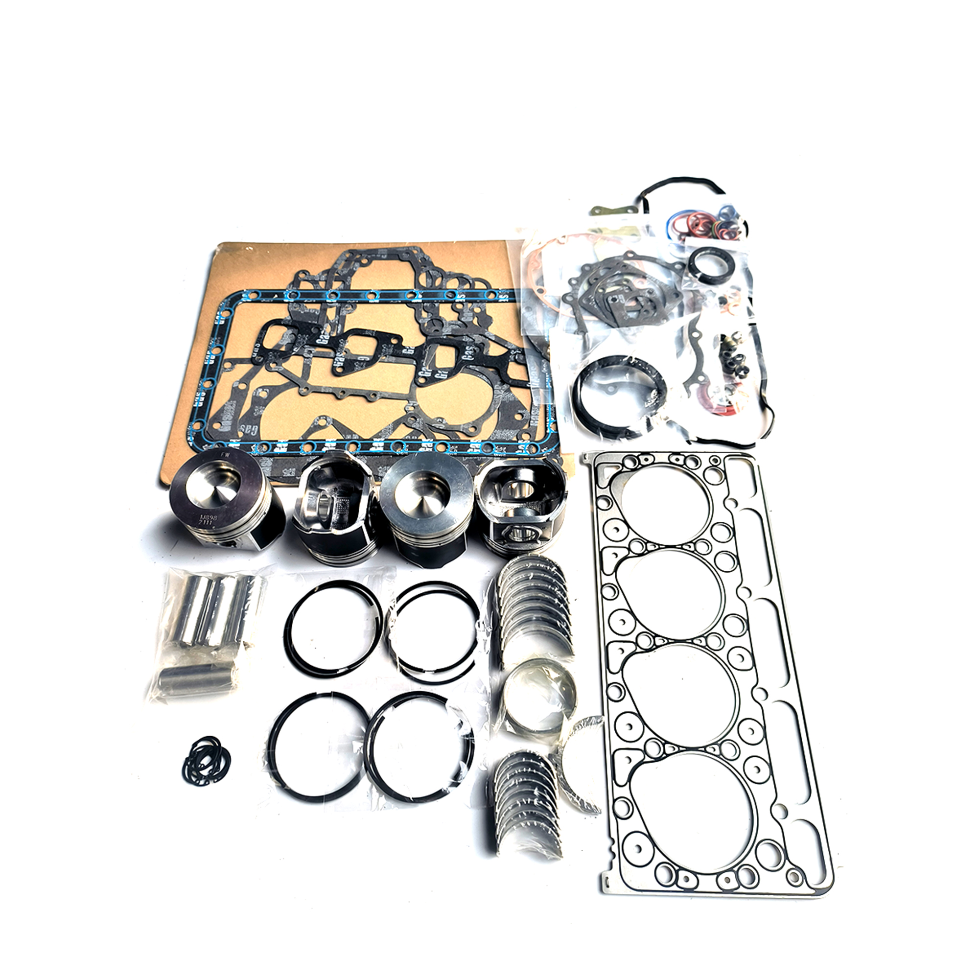 For KUBOTA V2403-T-DI V2403-T V2403T rebuild kit full gasket kit + all bearing + piston with ring engine repair