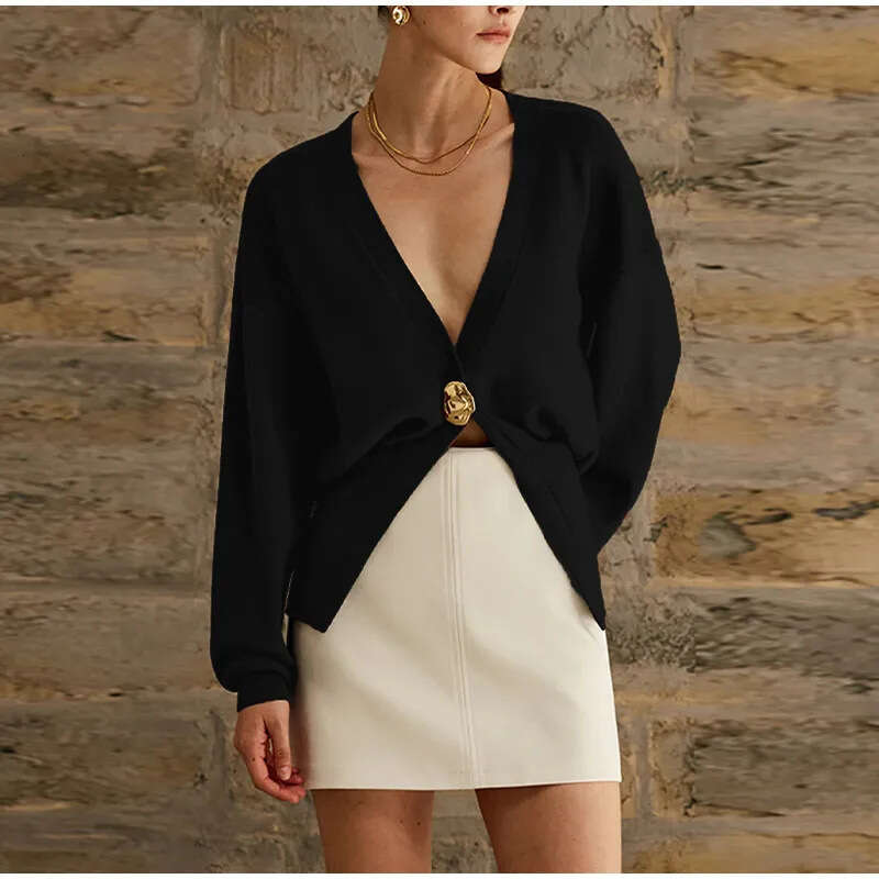 hoodie Women's Wear New Women's Button Cardigan Top Autumn Winter Knit Sweater jacket