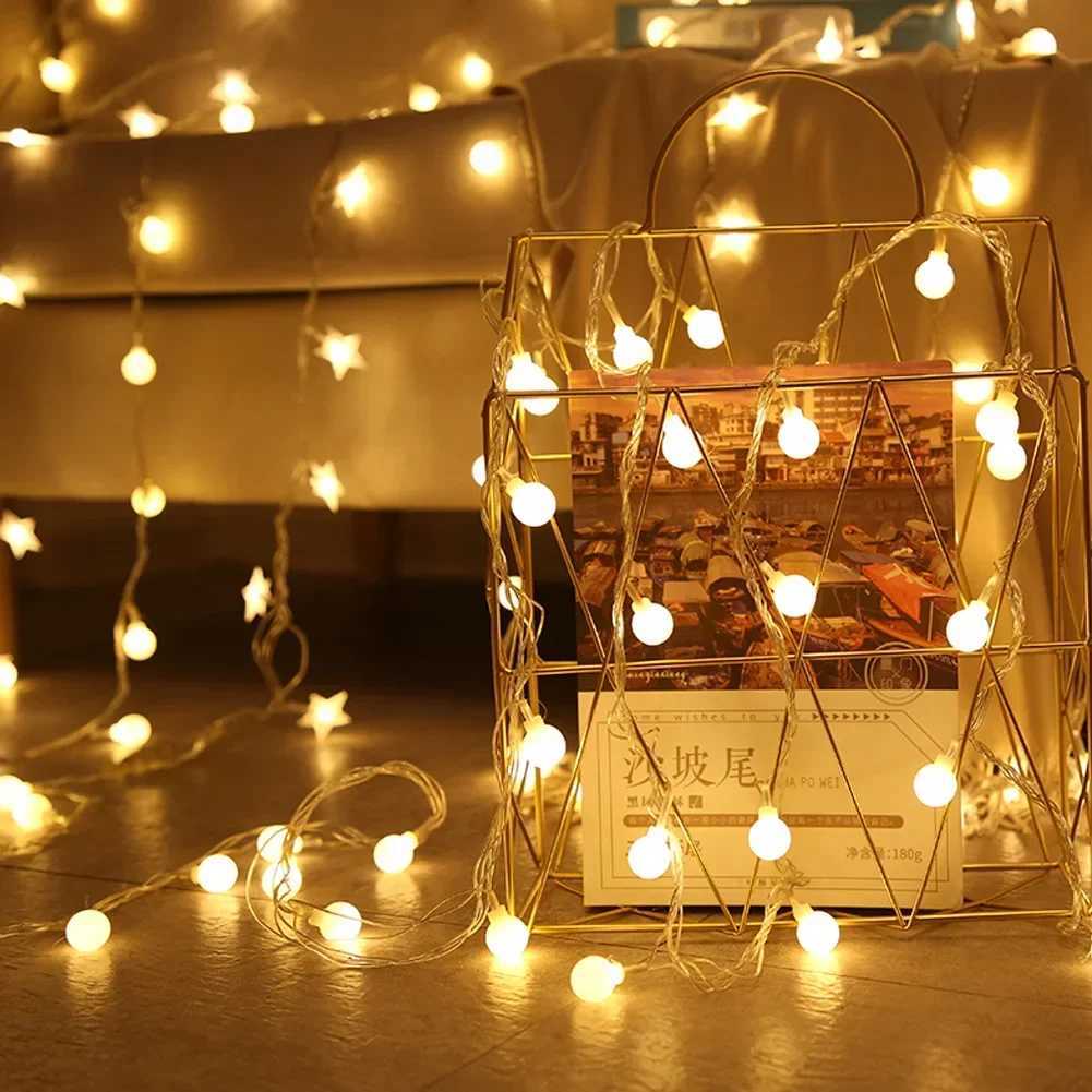 10/20 LED Star Light String Twinkle Garlands Battery Powered Christmas Lamp Holiday Party Wedding Decorative Fairy Lights XJ250612