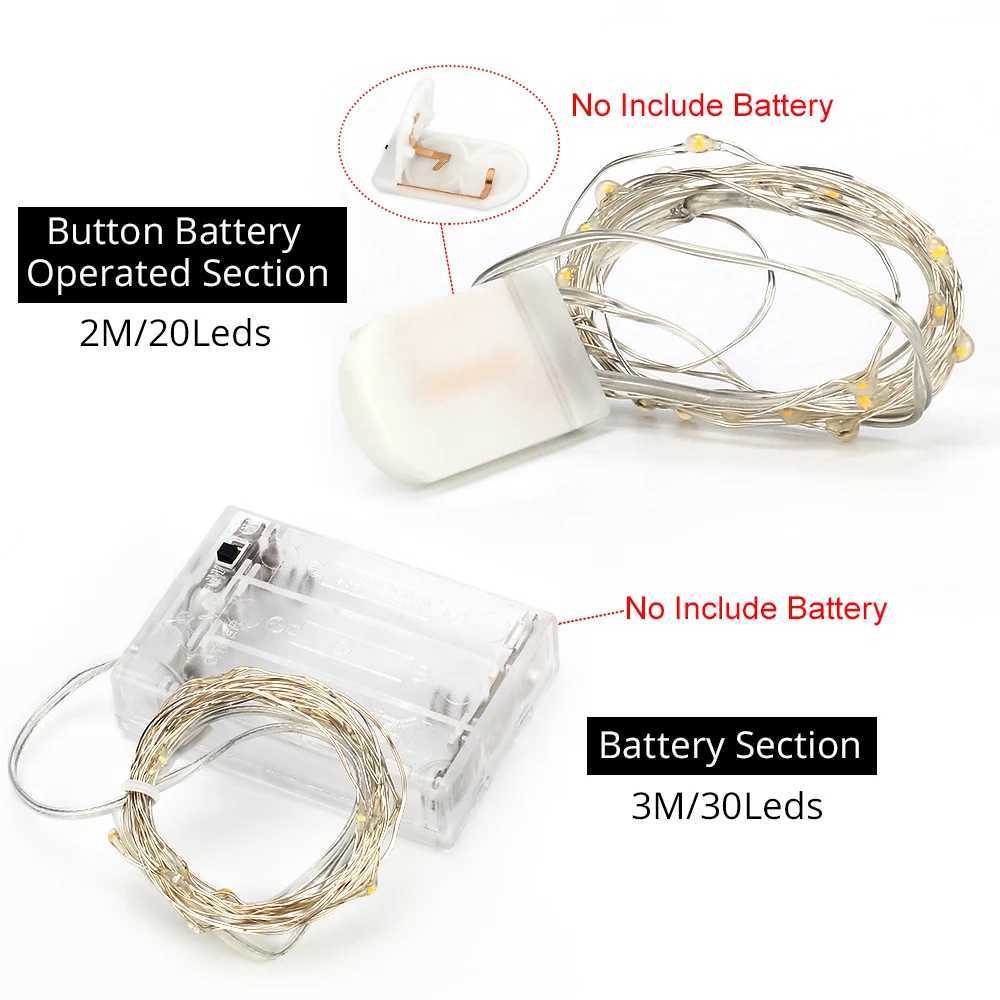 2M 3M 5M 10M Led Lights Chain Copper Wire USB Or Battery Powered led String light Fairy Light For Christmas Lights Wedding PartyXJ250612