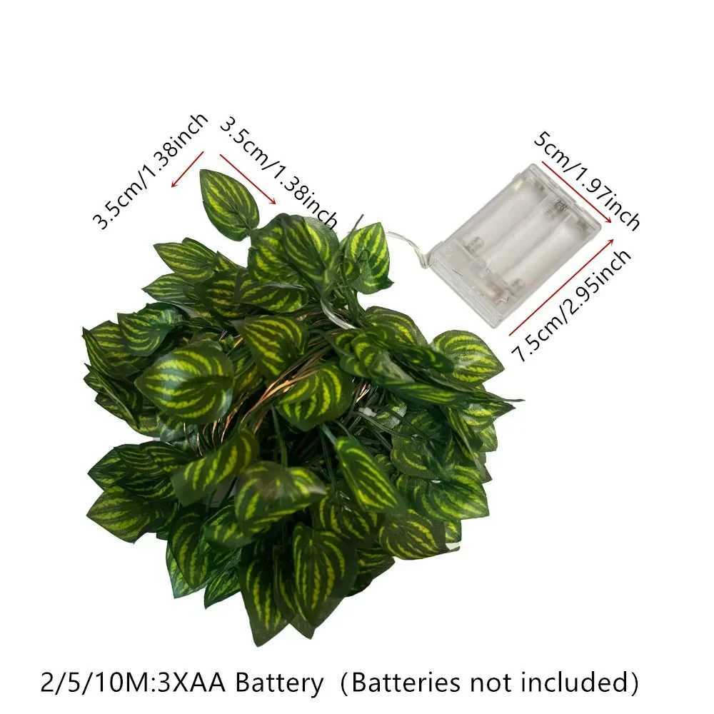 LED String Light Maple Leaf Garland Wedding Fairy Lights for Home Bedroom Wall Patio Decoration Battery PoweredXJ250612