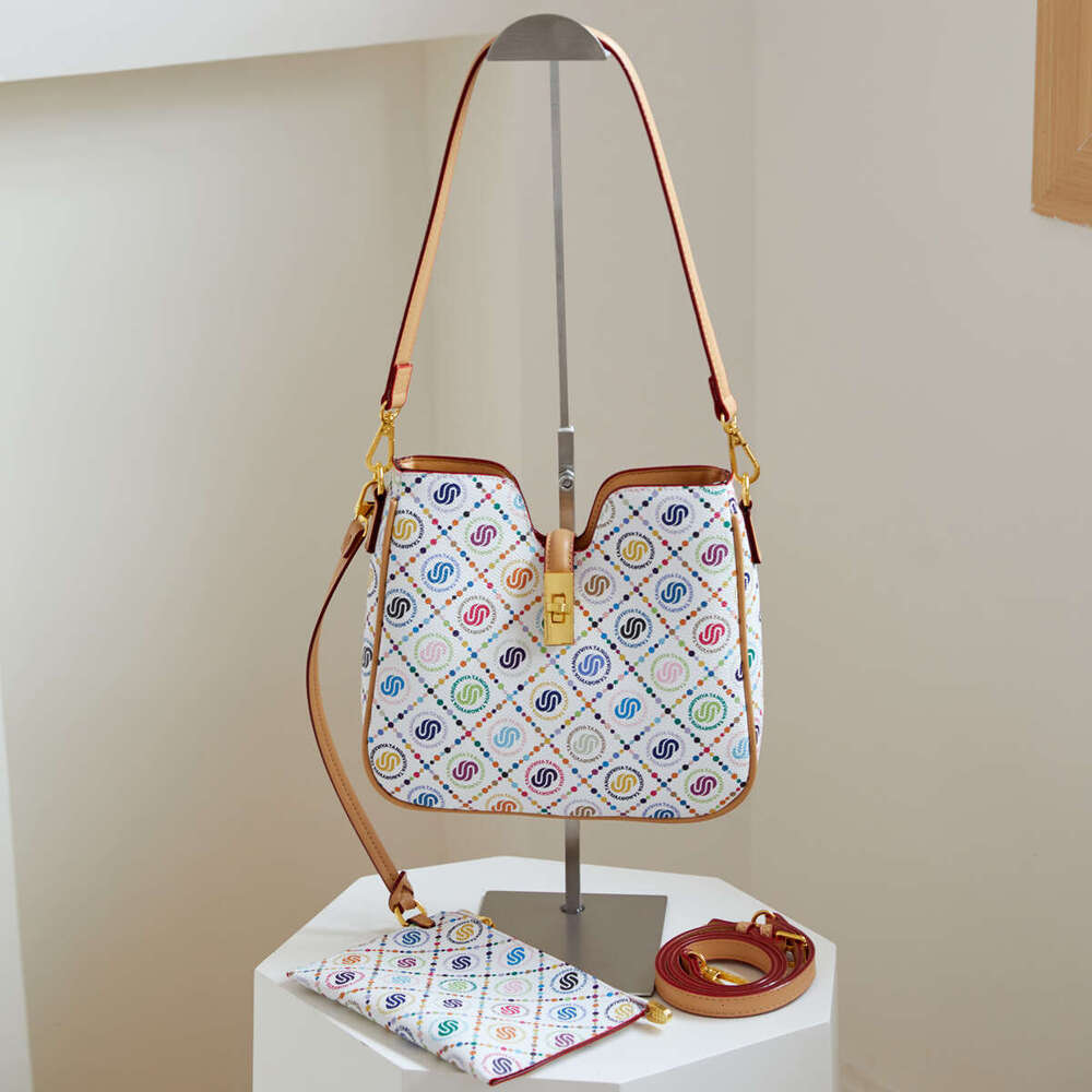 Women's Bags Designer Crossbody For Women Spring Summer New Dopamine Color Block Print Commuter Shoulder Underarm Bag