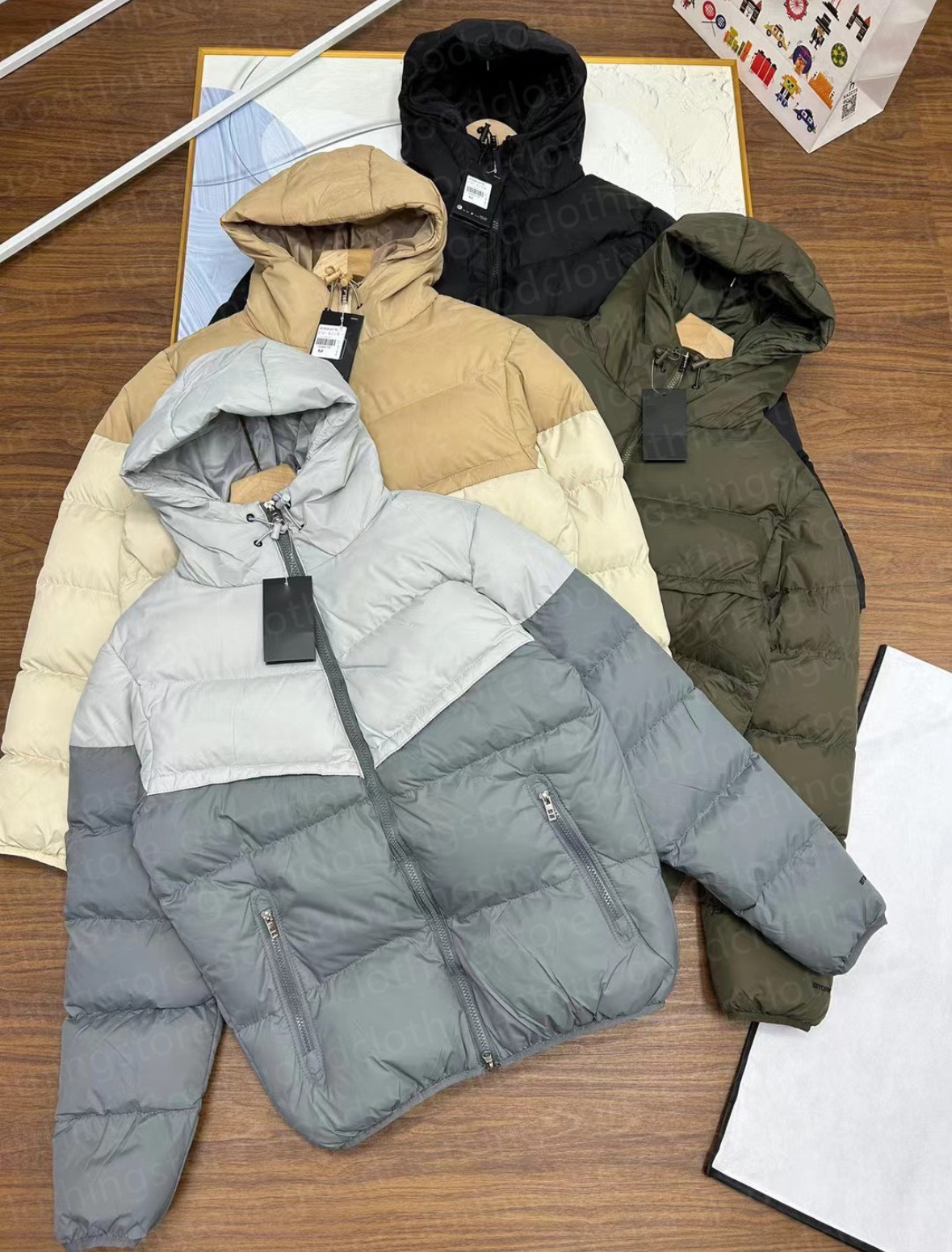 Men's Designer Storm Fit Windrunner Primaloft Puffer Jacket Winter jacket Down cotton-padded jackets windproof Hooded collar Zipper jacket