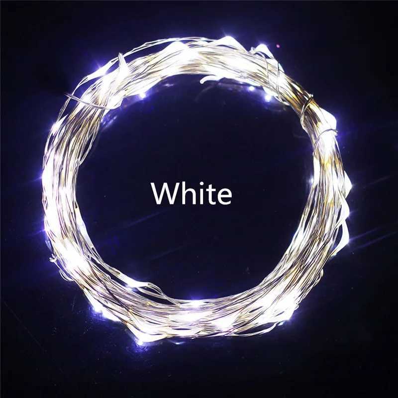 33ft/10m Copper Wire LED String Lights 100 LEDs Cool Warm White Blue Fairy String For Christmas Wedding Party Decorations DC 12V XJ250612
