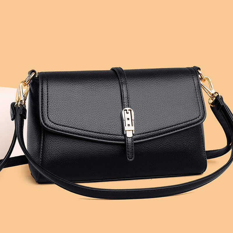 Bags Designer Women's Large Capacity High-End Crossbody Trendy Fashion Simple Shoulder Middle-Aged Mom Soft Leather Small Square Bag