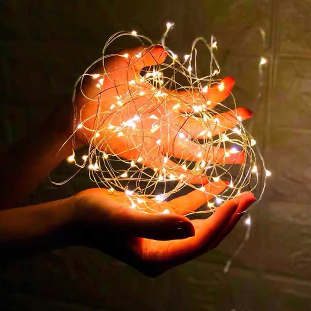 Waterproof Fairy Light Copper Wire LED String Lights Battery Powered 1M 2M 3M Garland Christmas Wedding Party Decoration Lamp XJ250612