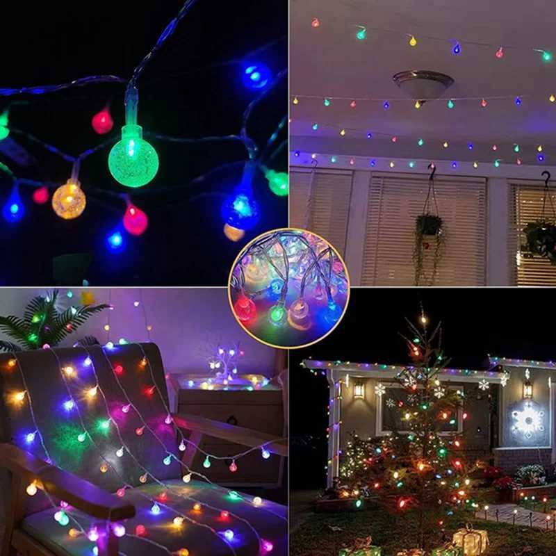 10/20/30/40LED Globe String Lights Fairy Lights Battery Operated String Lights Waterproof For Party Patio Garden Christmas Decoration XJ250612