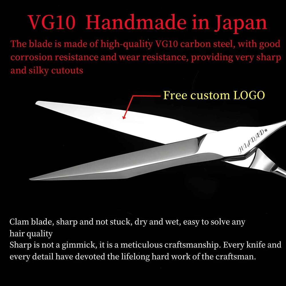 HISADA Hair 6.0/6.5/7.0 Inch Professional High-End Barber Japanese Handmade Vg10 Material Scissors