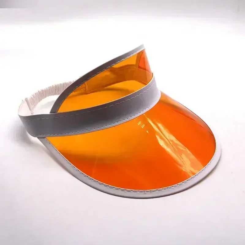 New Summer Women Men Sun Hat Candy Color Transparent Empty Top Plastic Sunshade Hat Visor Caps Bicycle Sun Hat Bicycle Cap Gift U250613