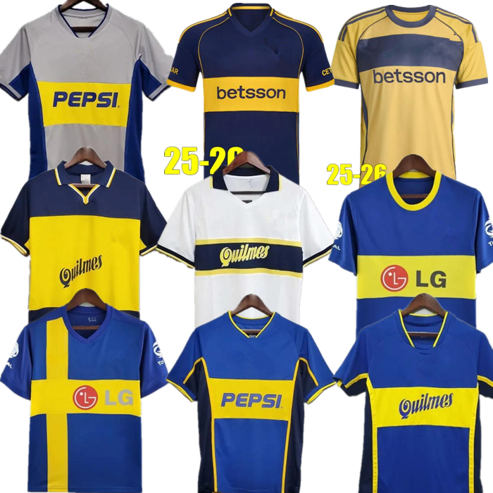 25 26 CAVANI Boca Juniors Soccer Jerseys BENEDETTO MARCOS ROJO CARLITOS DE ROSSI Special 120th BARCO JANSON MEDINA retro football shirt vintage MARADONA