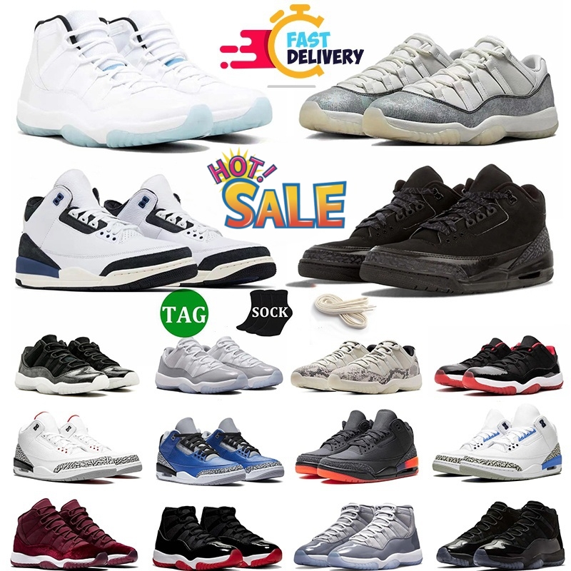 3 Basketball shoes designer sneaker Valentine's Day Treat Yourself Black Cat Sports Shoes 11s cool grey blue Basketball Shoes for Men women trainer 36-47