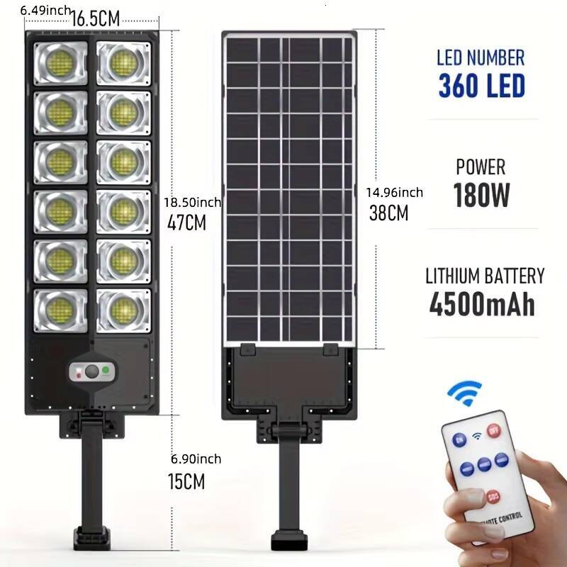 3 Modes 640LED Big Lights Outdoor Sunlight Motion Sensor Solar Street Remote Control Waterproof Courtyard Wall Lamp