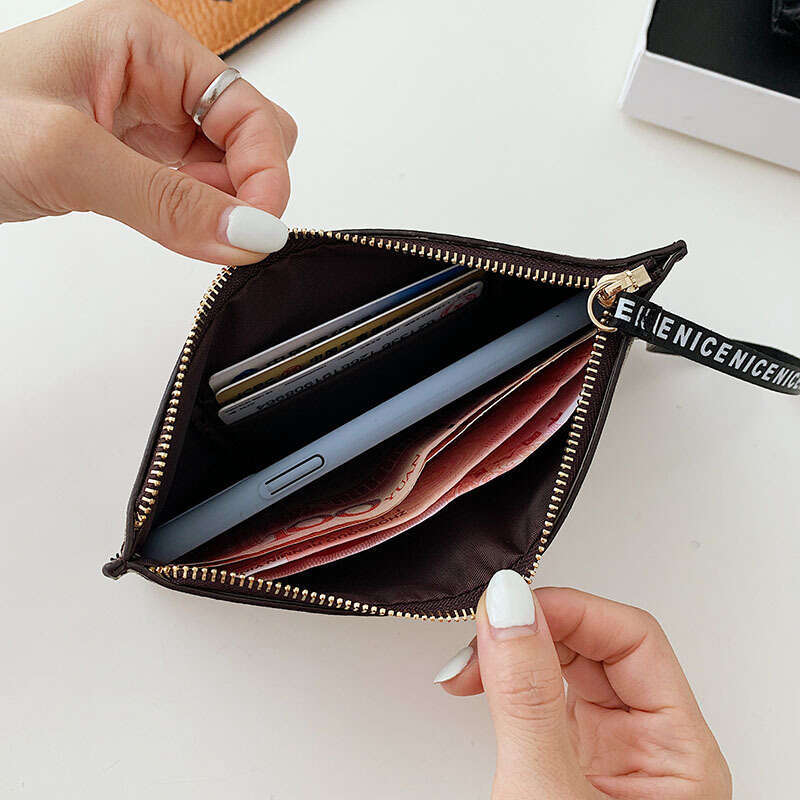 New Short Small Wallet for Women Printed Thin Zipper Mini Card Holder Soft Money Clip Coin Purse