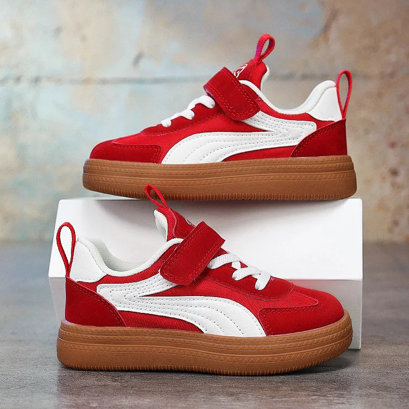 2025 Green Sports Shoes Boy Girl Platform Hook Loop Kids Skate Shoes Spring Summer Childrens Sneakers zapatillas nino 250613