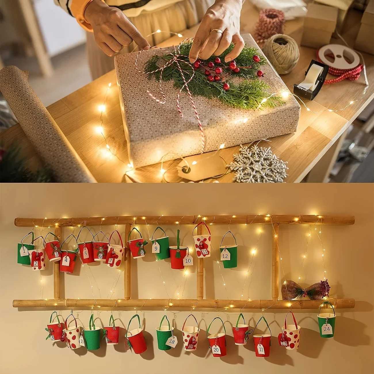 Star USB Fairy String Lights| 66FT 200LED 33Ft 100 LED| Silver Wire Copper Wire| 4 Color Changing 8 Lighting Modes Remote XJ250612