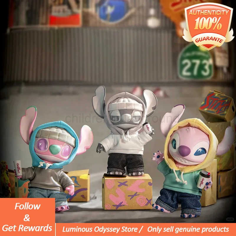 Disney Stitch Gen Z Street Series Blind Box Figure Cute Stitch Vinyl Doll Customized Plush Surprise Bag Pendant Girl Gift Toys W250613