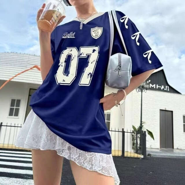 hoodie Women's Wear American Style Sports Casual Short Sleeve Shirt Quick-Dry Breathable Mesh Loose Letter Print Personality Streetwear T-Shirt j