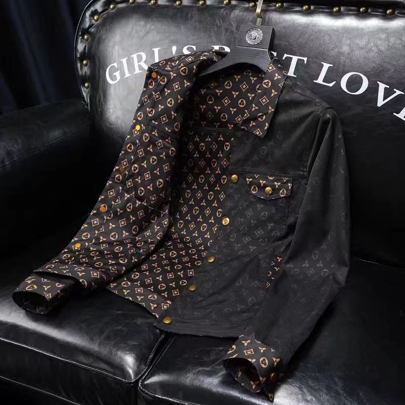 High Quality Autumn Mens Floral Print Lapel Jacket Stylish Slim Fit Handsome Coat Plus Size Best Selling Free Shipping