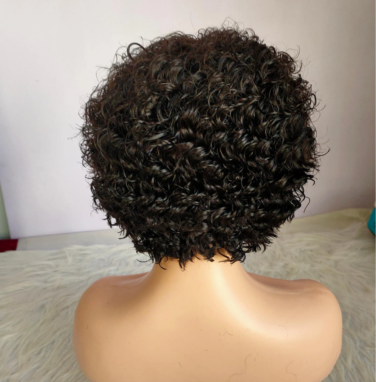 Real hair wig factory direct 100% pure human hair head covering ice silk hair band hair volume increase wig head covering