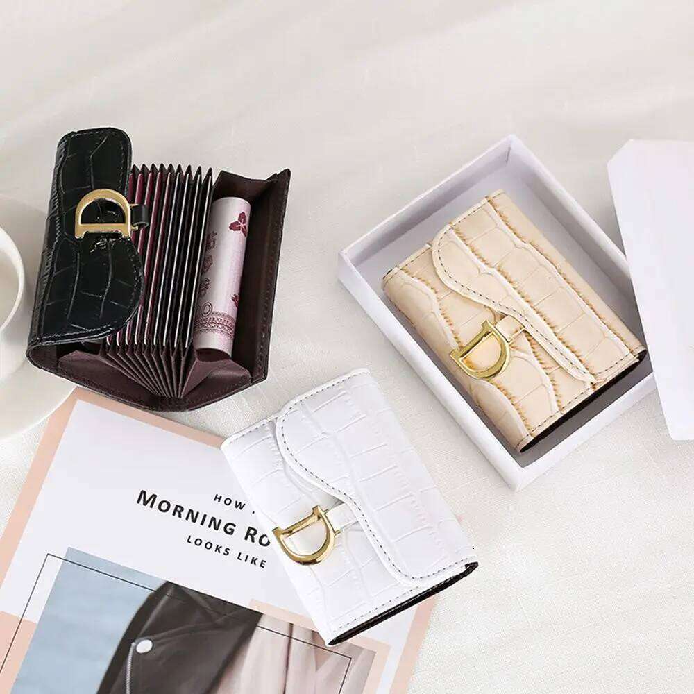 Fashion Mini Short Women PU Wallet Multi-Card Card Holder Small Multi-functional Clutch Bag