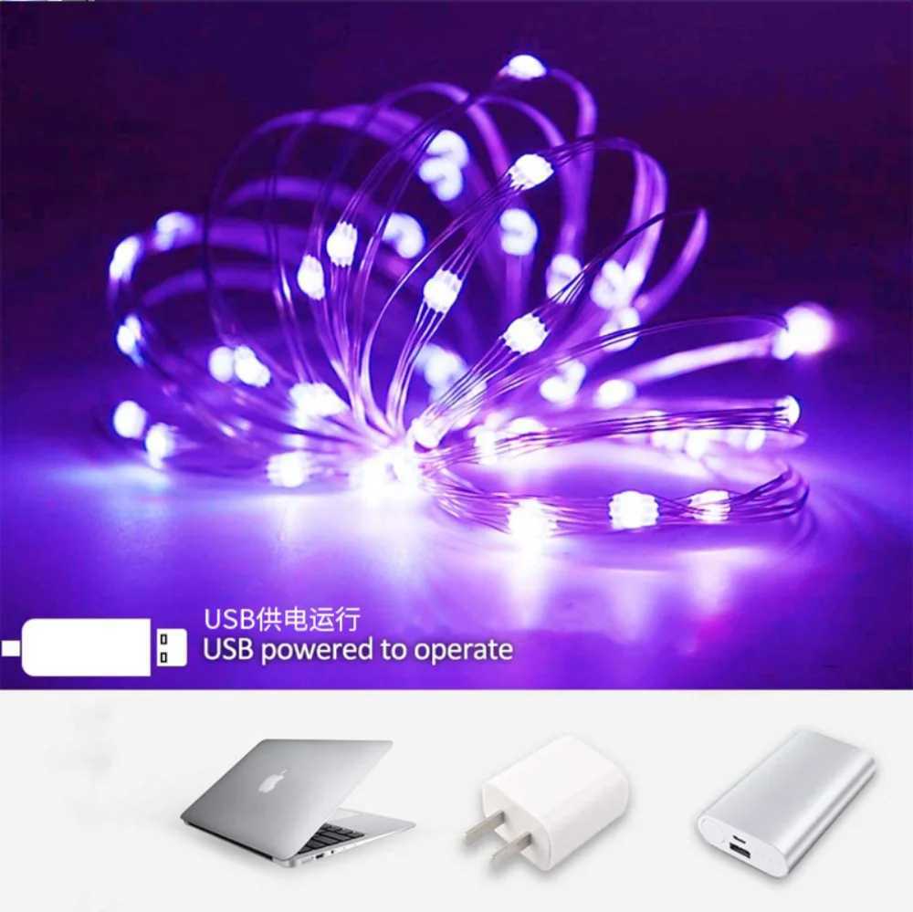 5/10/20M USB LED String Lights Copper Silver Wire Garland Light Waterproof Fairy Lights For Christmas Wedding Party Decoration XJ250612