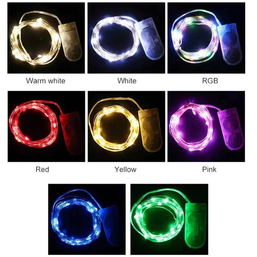 LED Copper Wire Fairy Lights Battery Powered LED String Lights Party Wedding Indoor Christmas Decoration Garland Lights XJ250612